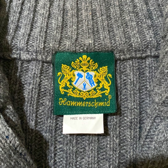 Hammerschmid Mens Vintage Nordic Sweater 1/4 zip Wool blend XL - Picture 3 of 7